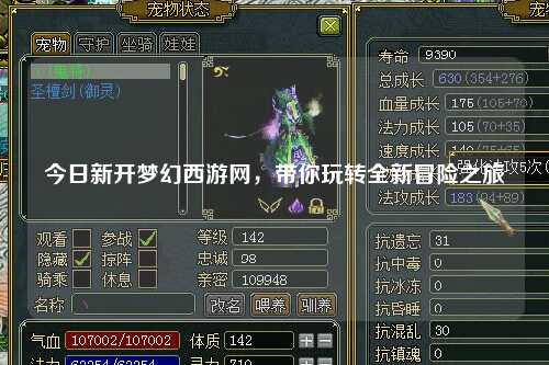 今日新開(kāi)夢(mèng)幻西游網(wǎng)，帶你玩轉全新冒險之旅
